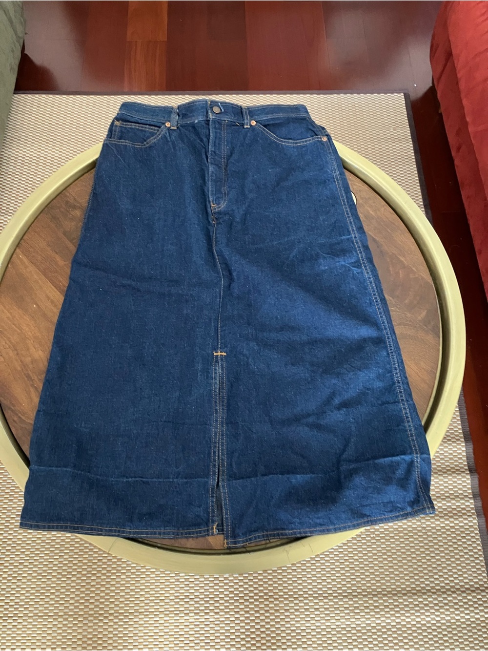 VTG Made in USA Levi's High Waist DENIM Skirt Size 15